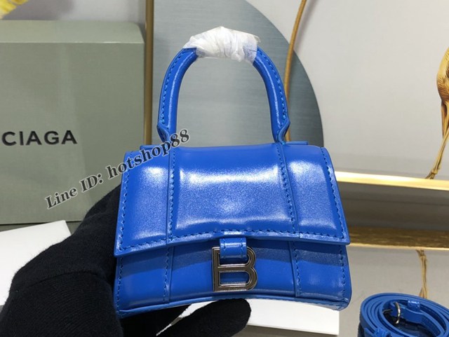 Balenciaga專櫃爆款巴黎世家全新Hourglass迷你金色鱷魚沙漏包 fyj2030